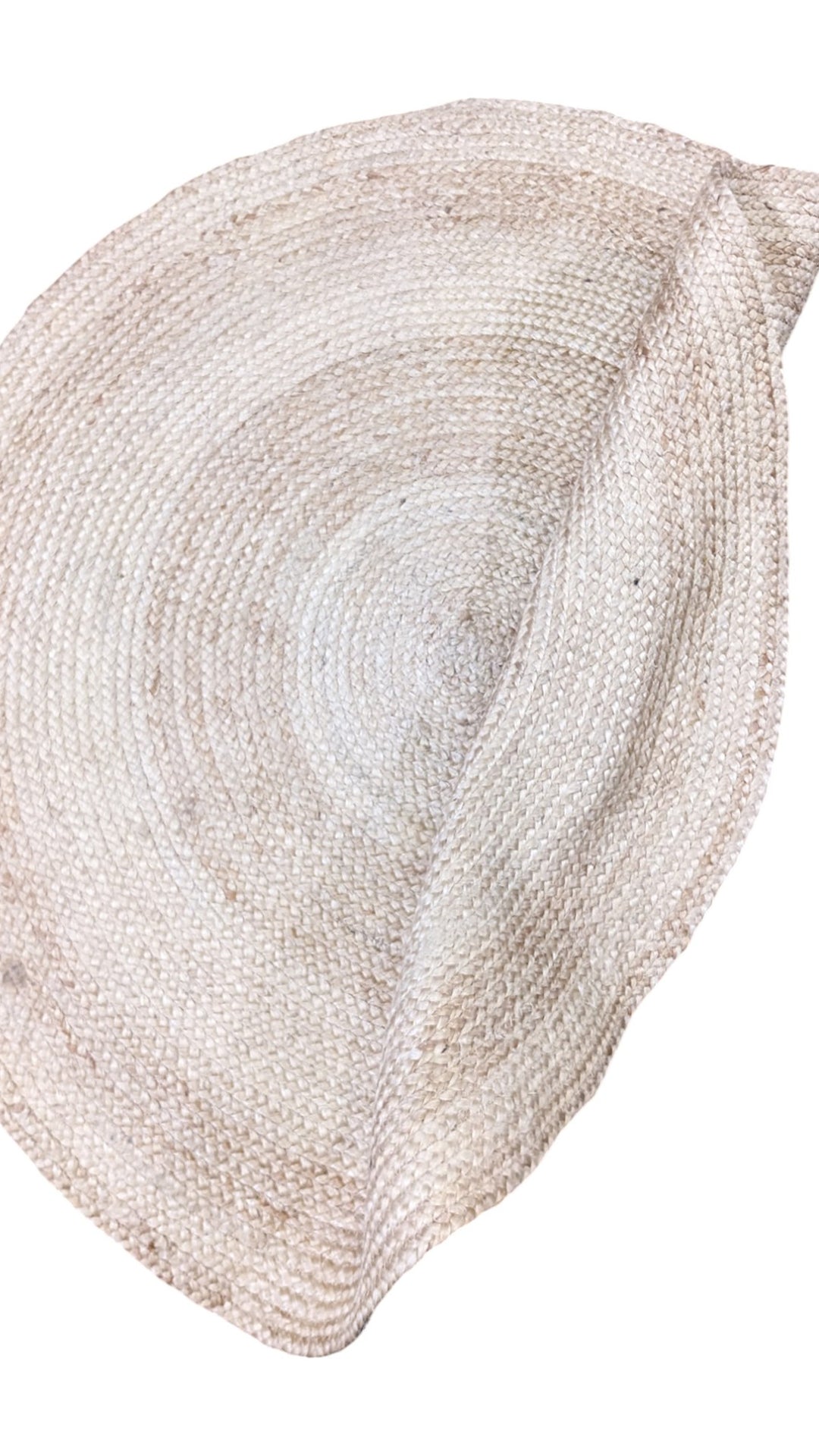 Braided Natural Jute Rug - Size: 3.9 x 3.9