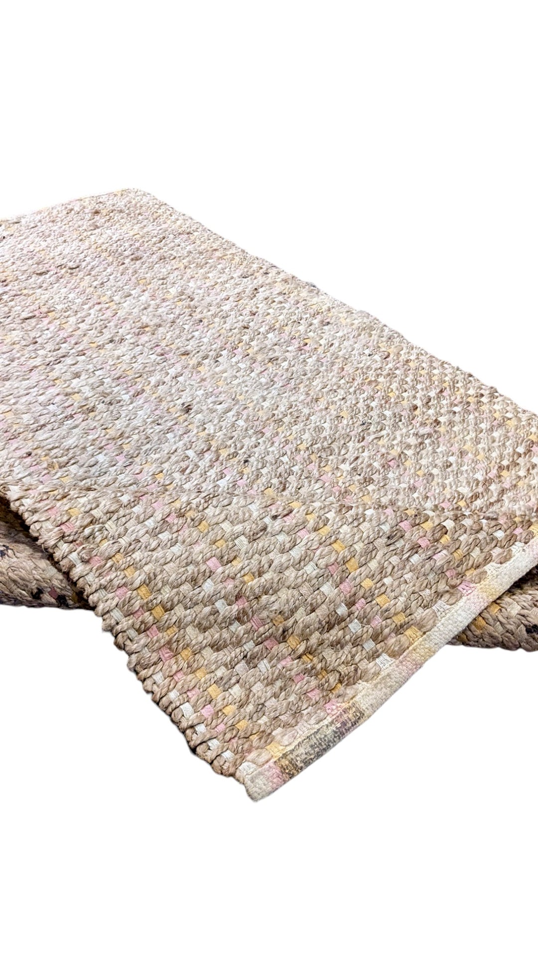 Braided Natural Jute Rug - Size: 5.1 x 3.1
