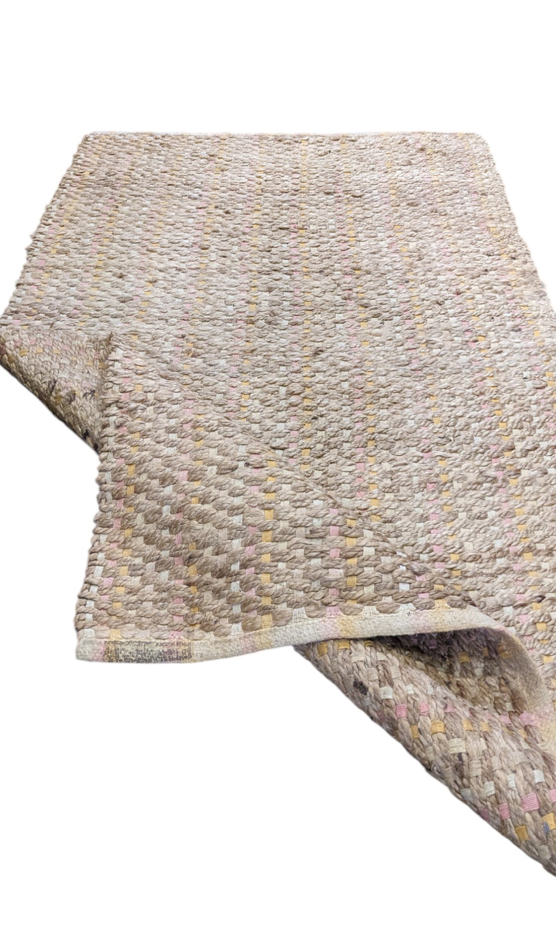 Braided Natural Jute Rug - Size: 5.1 x 3.1