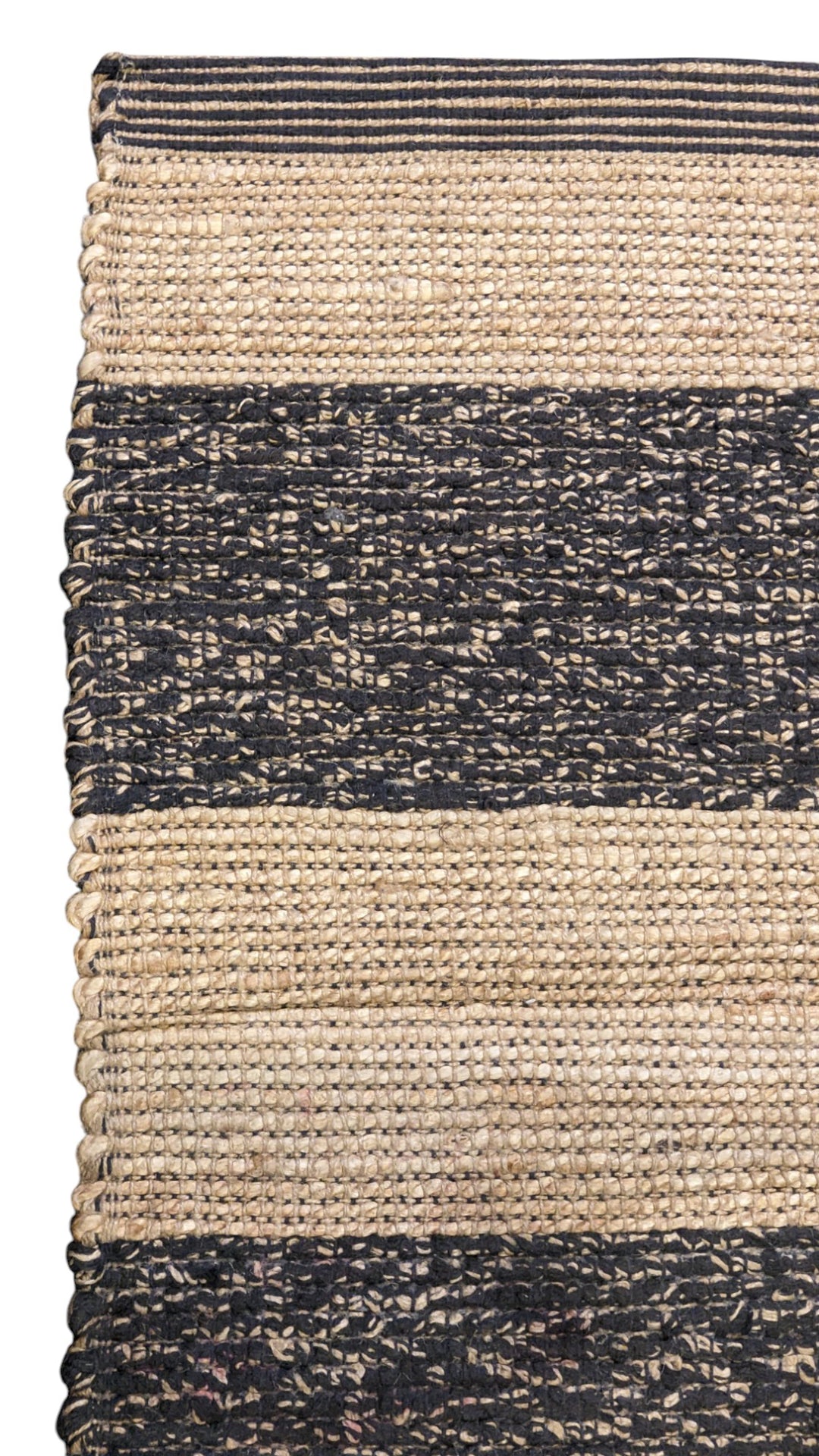 Braided Natural Jute Rug - Size: 5 x 2.8