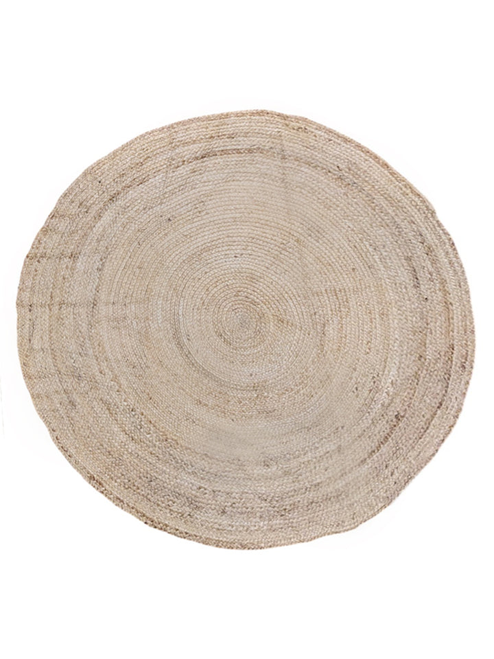 Braided Natural Jute Rug - Size: 4 x 4