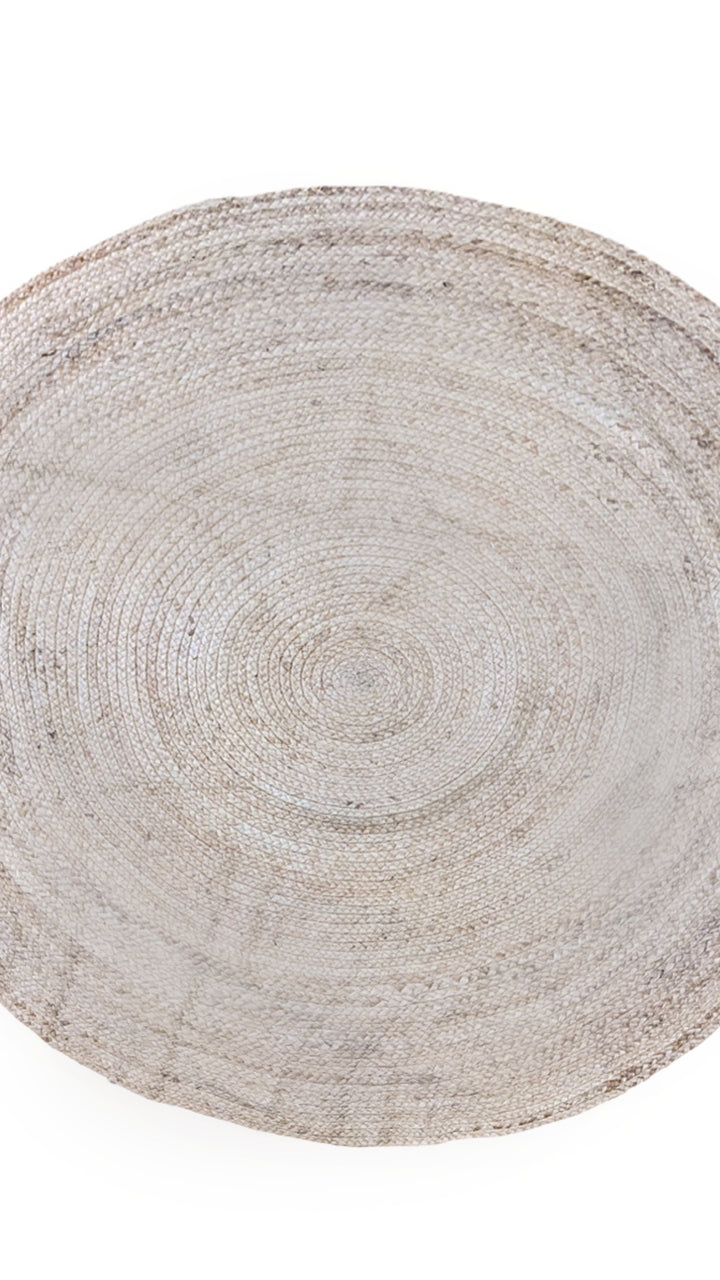 Braided Natural Jute Rug - Size: 4 x 4