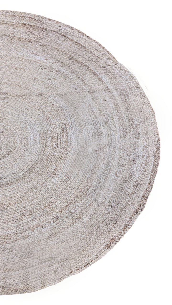 Braided Natural Jute Rug - Size: 4 x 4