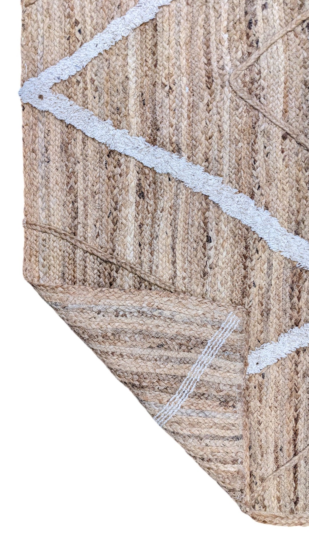 Braided Natural Jute Rug - Size: 5.7 x 4.4