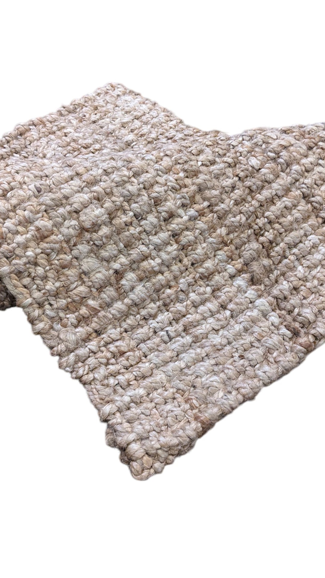 Chunky Natural Jute Rug - Size: 2.7 x 1.9