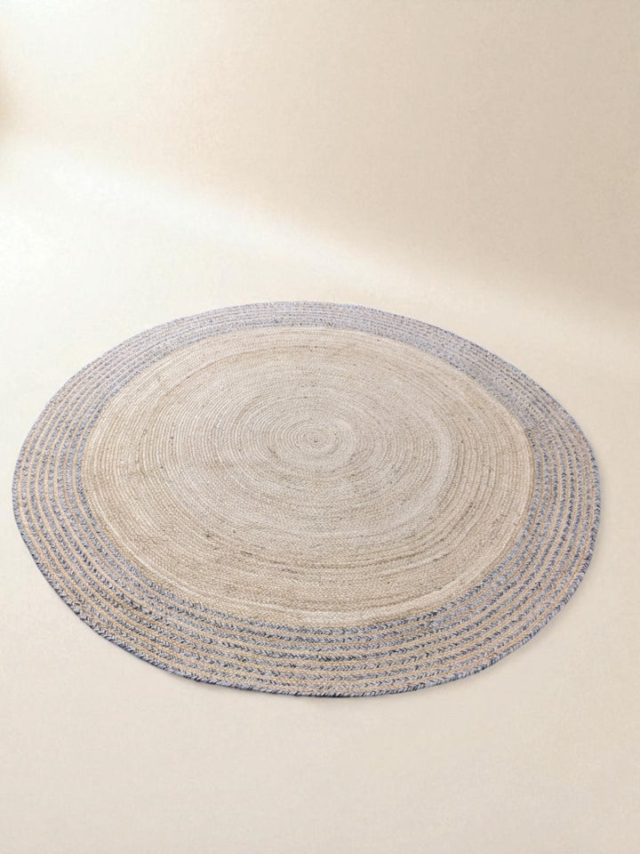 Braided Natural Round Jute Rug - Size: 6 x 6