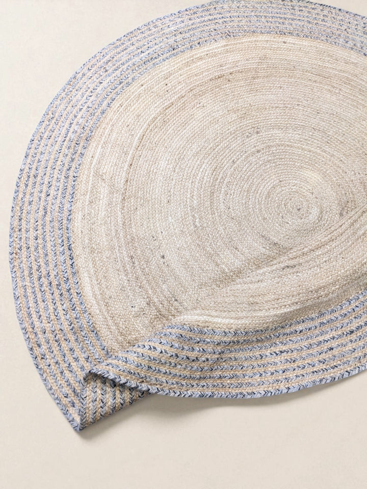 Braided Natural Round Jute Rug - Size: 6 x 6