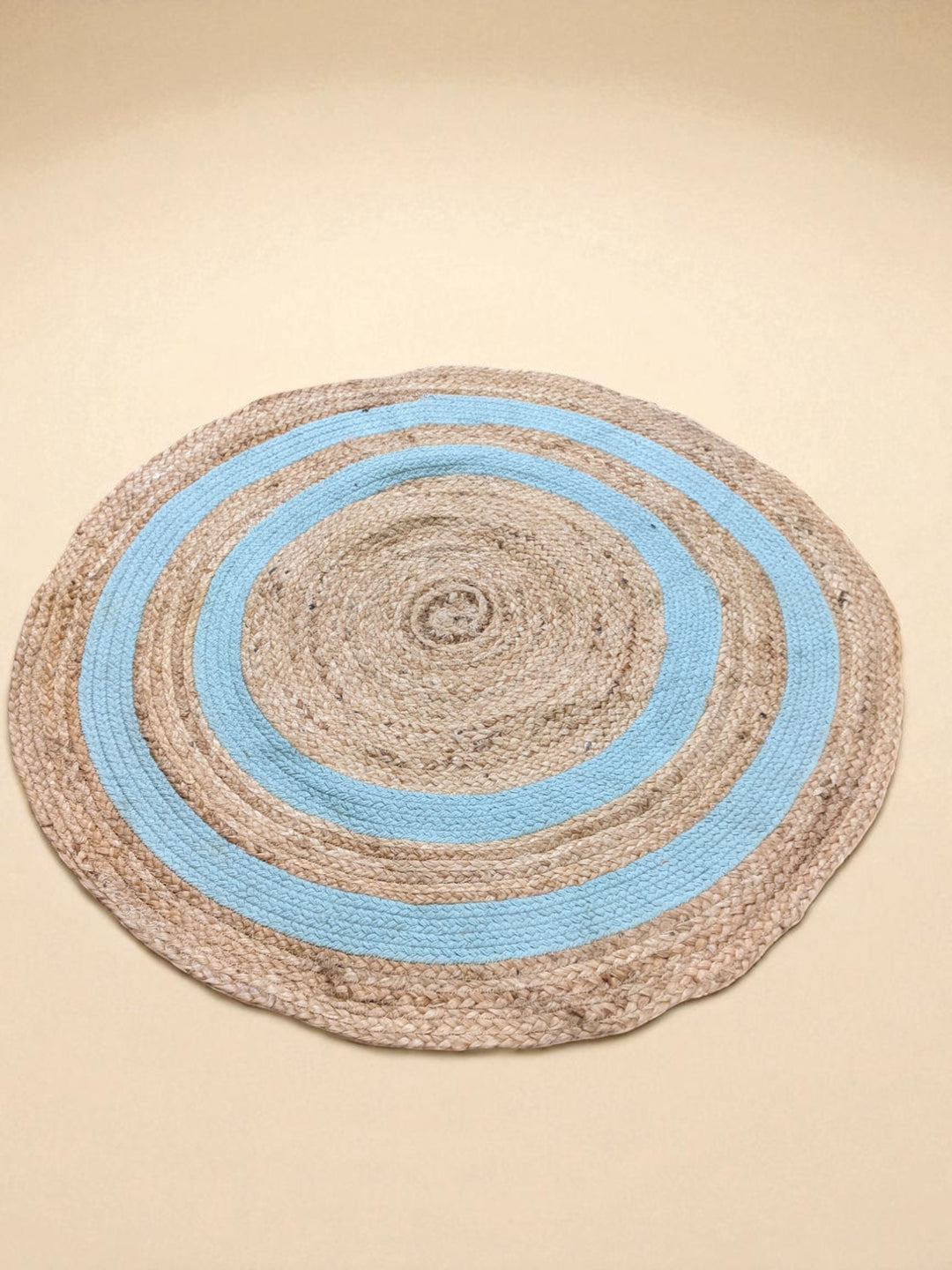Braided Natural Round Jute Rug - Size: 3 x 3