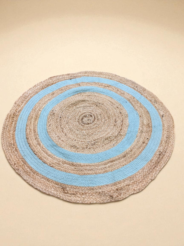 Braided Natural Round Jute Rug - Size: 3 x 3