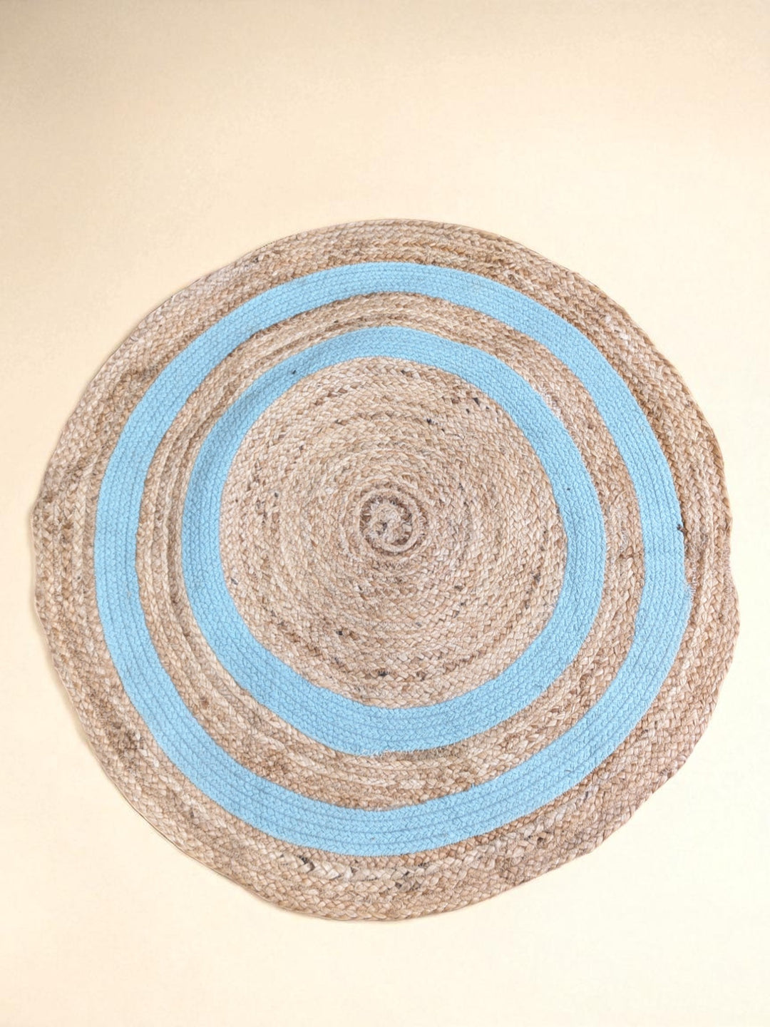 Braided Natural Round Jute Rug - Size: 3 x 3