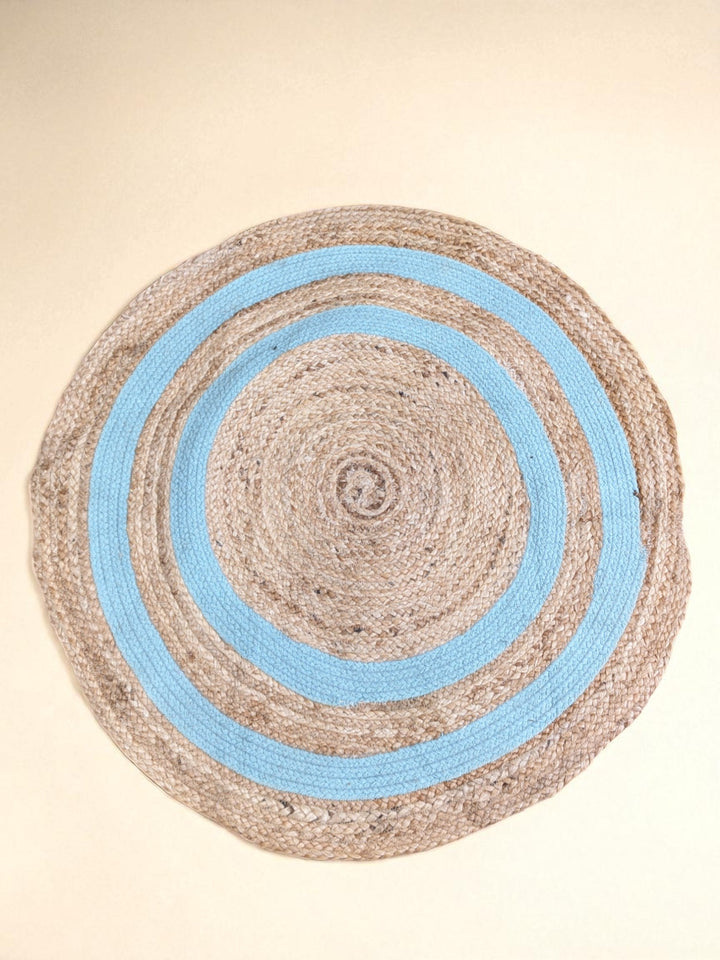 Braided Natural Round Jute Rug - Size: 3 x 3