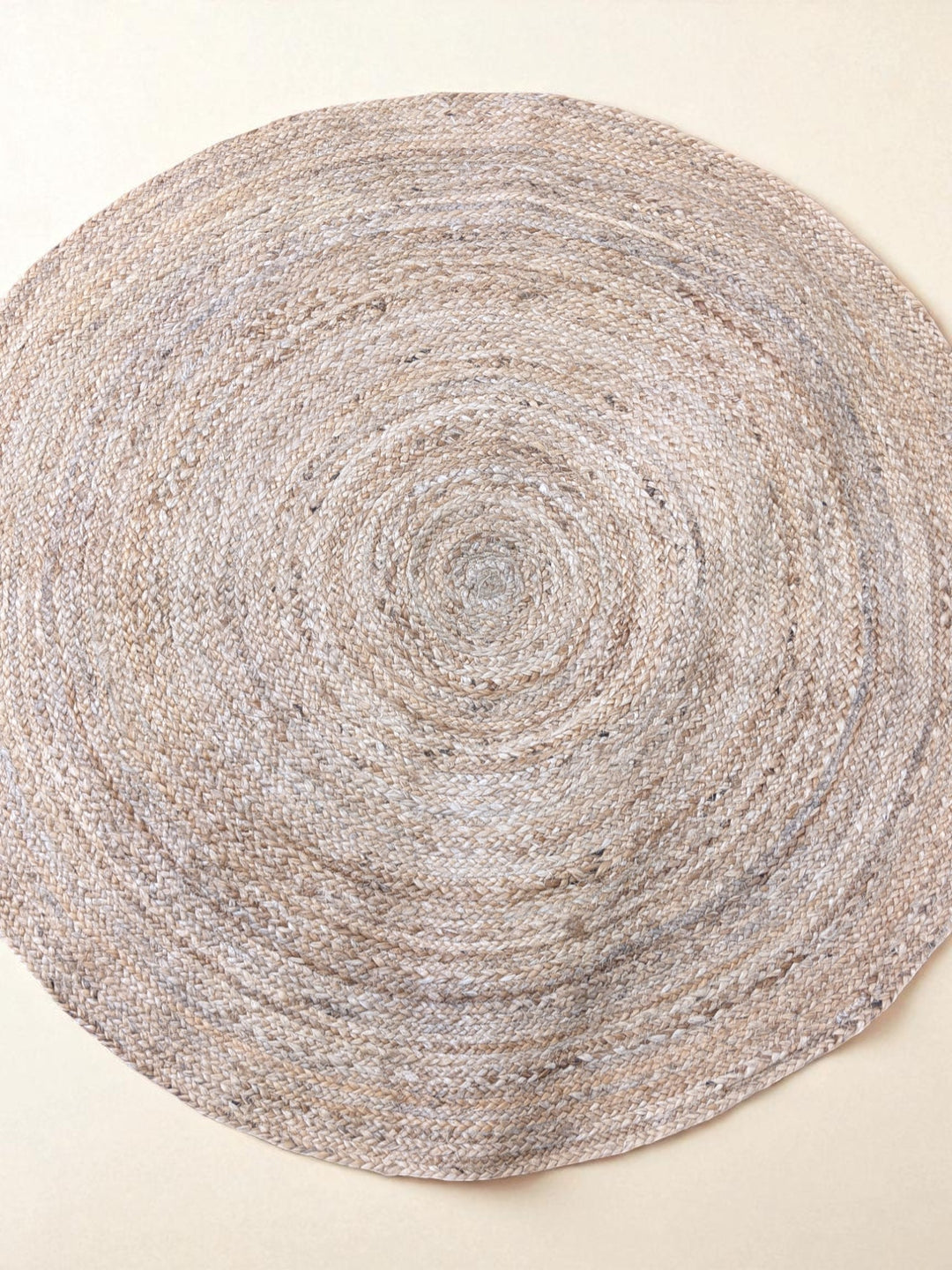 Braided Natural Round Jute Rug  - Size: 3.10 x 3.10