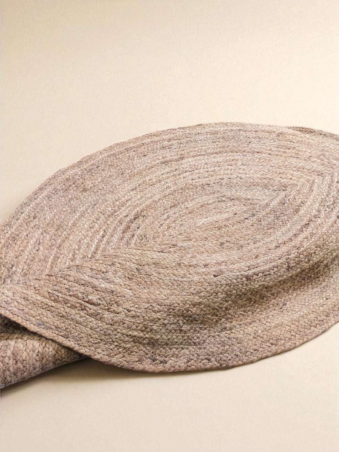 Braided Natural Round Jute Rug - Size: 4 x 4