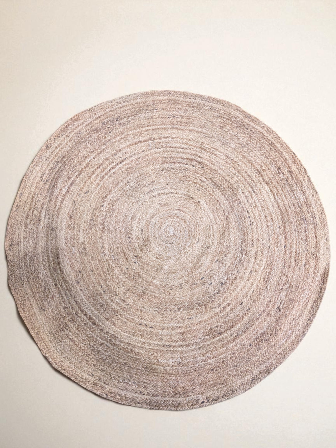 Braided Natural Round Jute Rug - Size: 4 x 4