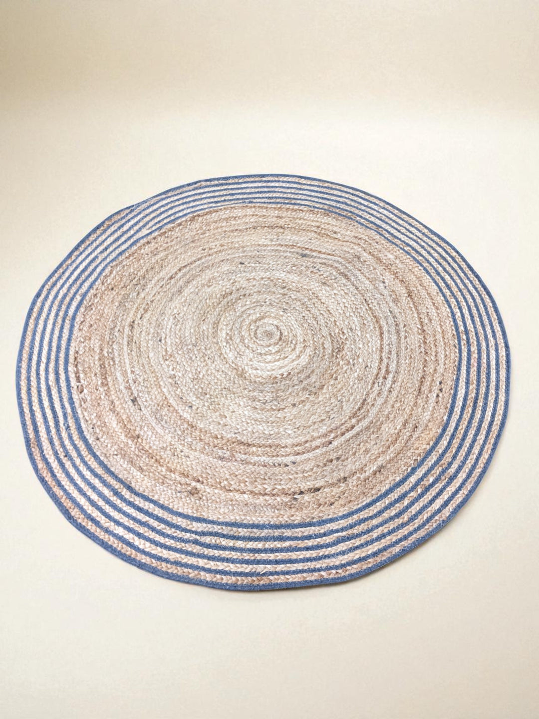 Braided Natural Round Jute Rug  - Size: 3.10 x 3.10