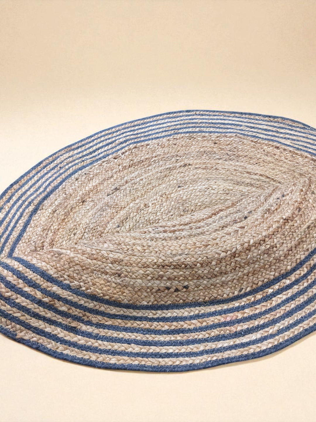 Braided Natural Round Jute Rug  - Size: 3.10 x 3.10
