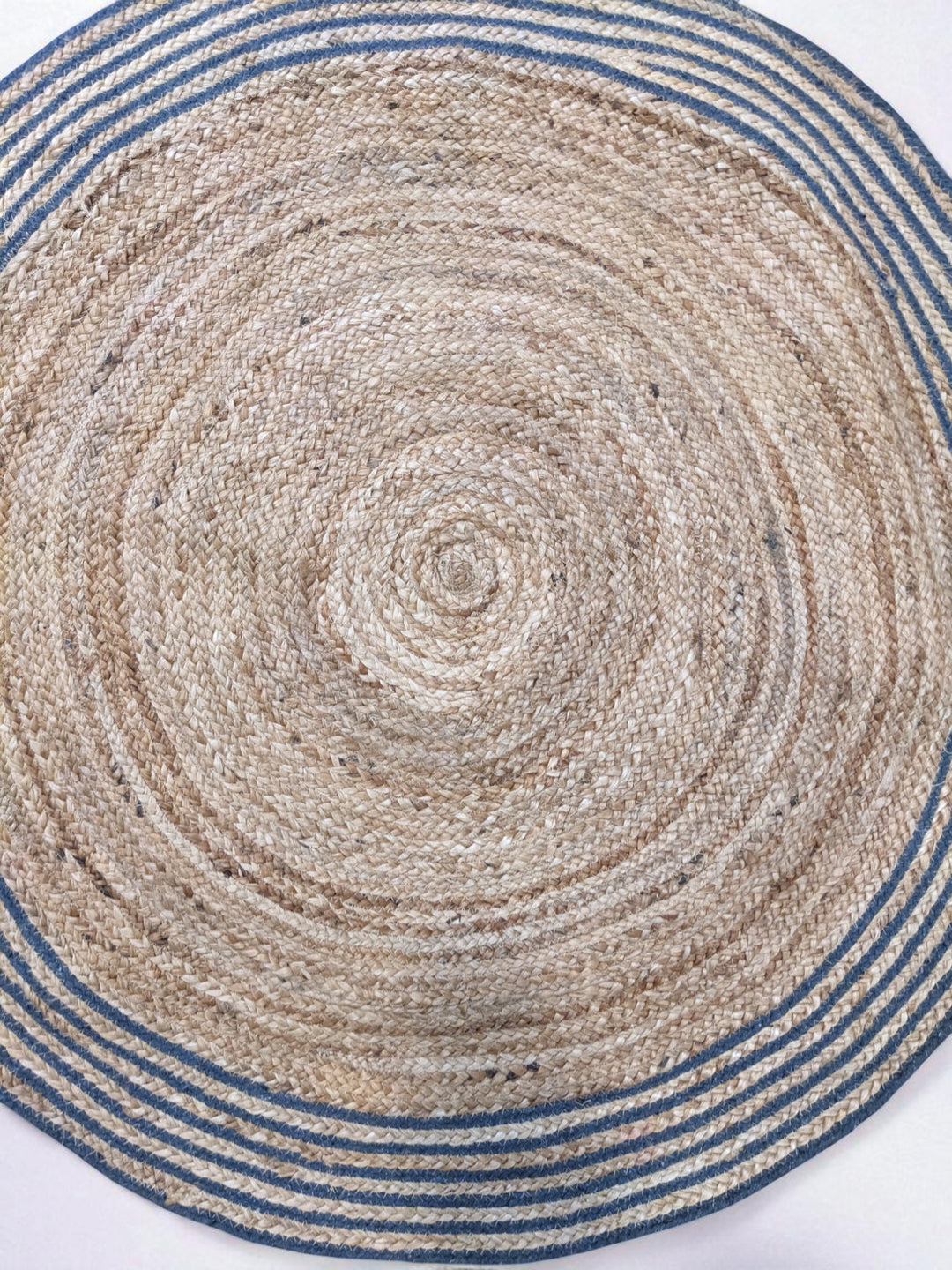 Braided Natural Round Jute Rug  - Size: 3.10 x 3.10