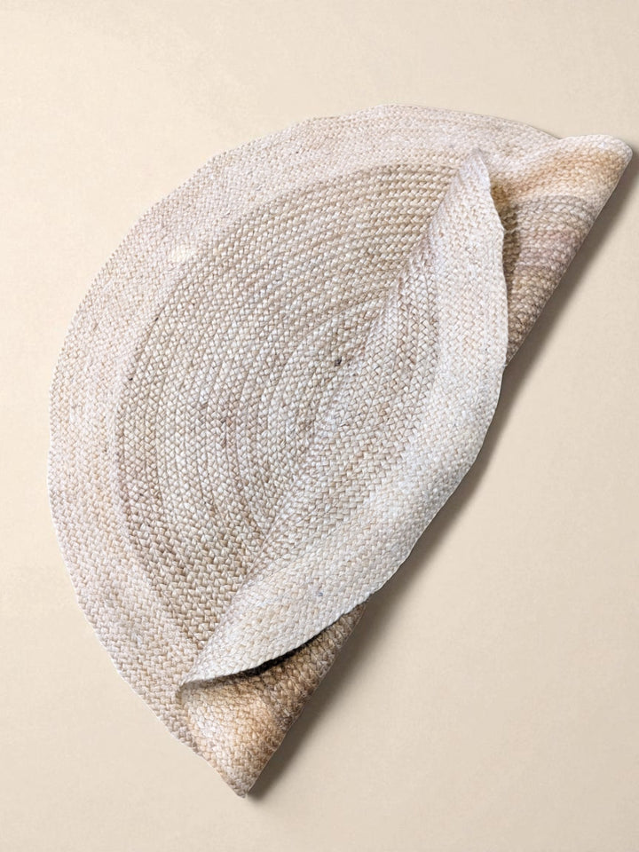 Braided Natural Round Jute Rug  - Size: 4.1 x 4.1