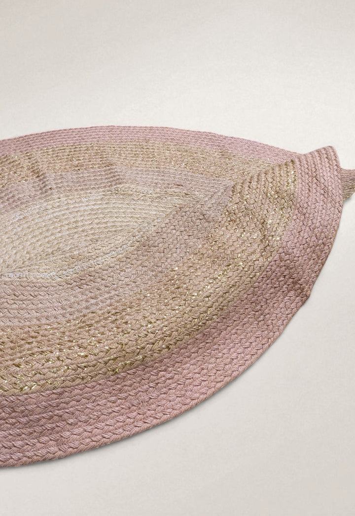 Braided Natural Round Jute Rug - Size: 4 x 4