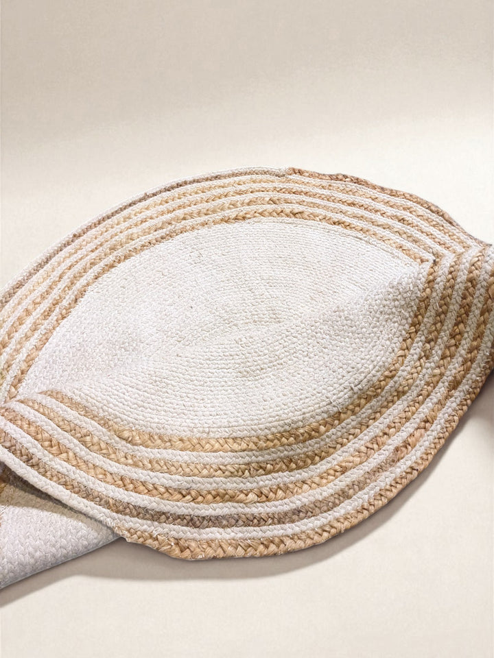 Braided Natural Round Jute Rug - Size: 3 x 3