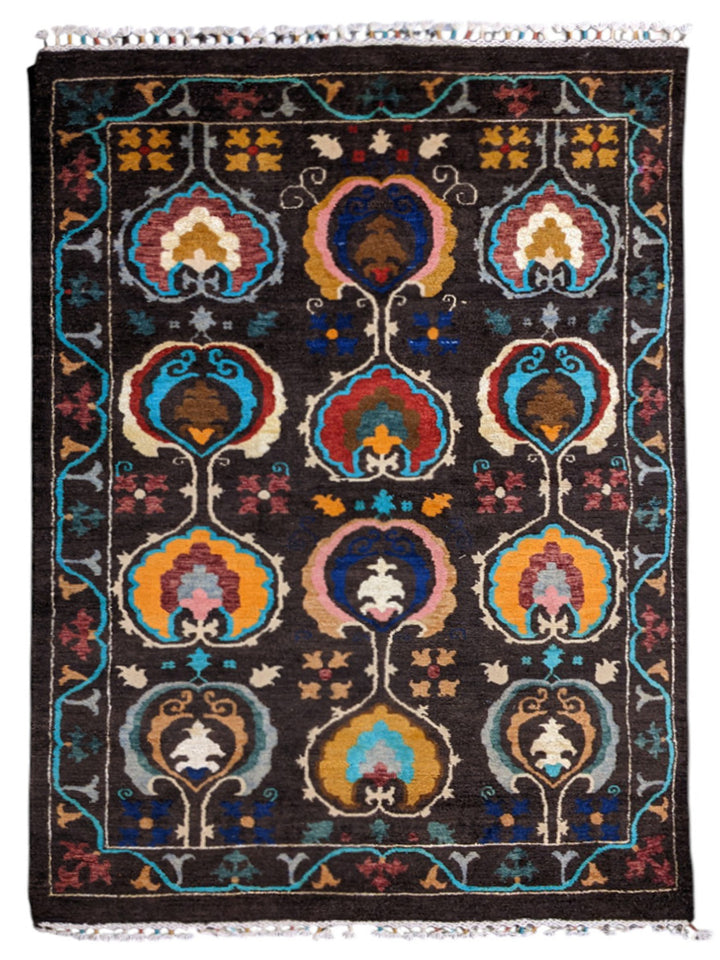 Suzani Modern Chobi Rug - Size: 6.1 x 4