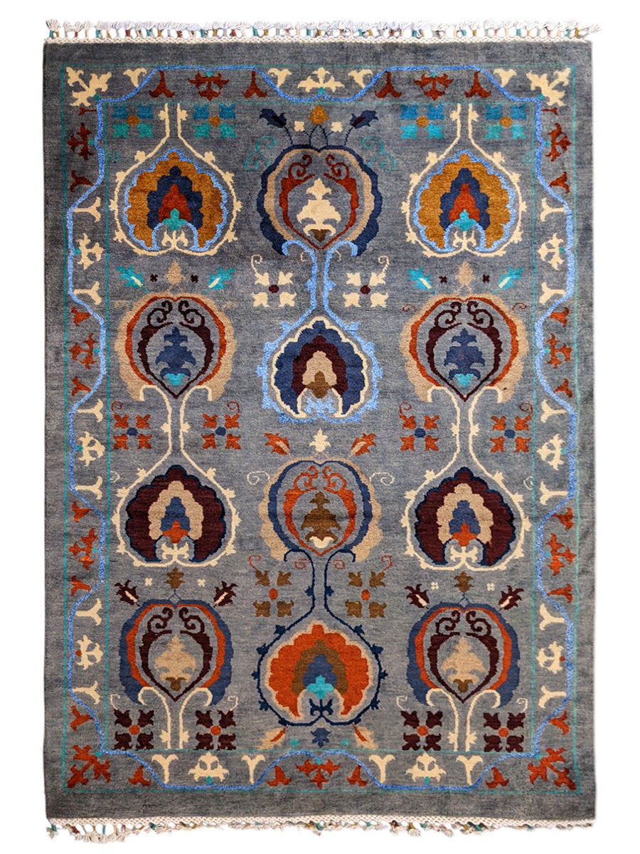 Suzani Modern Chobi Rug - Size: 6.2 x 4