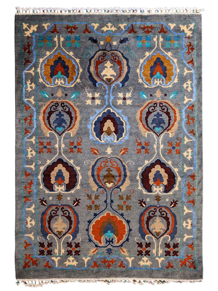 Suzani Modern Chobi Rug - Size: 6.2 x 4