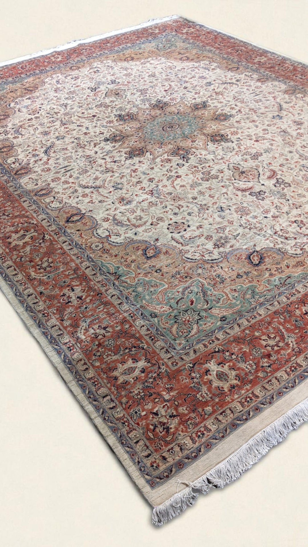 Tabriz Style Pakistani Rug - Size: 12.5 x 9.1