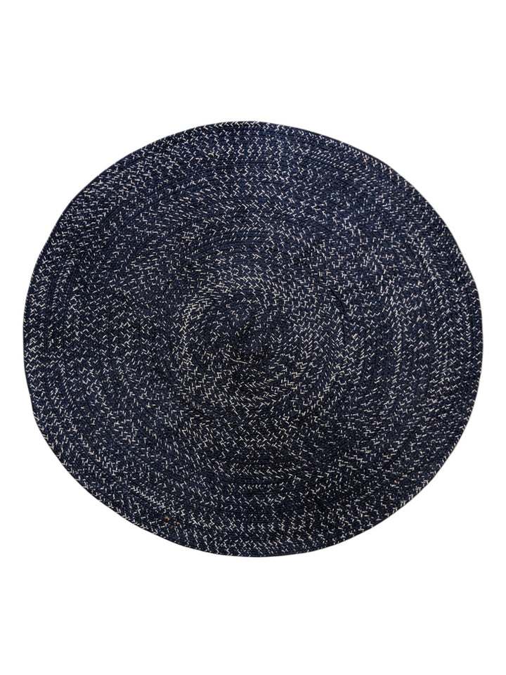 Braided Overdyed Round Jute Rug - Size: 4 x 4