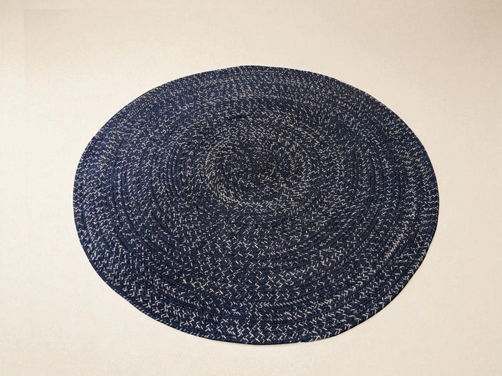 Braided Overdyed Round Jute Rug - Size: 4 x 4