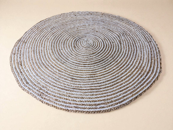 Chunky Natural Jute Rug - Size: 4 x 4