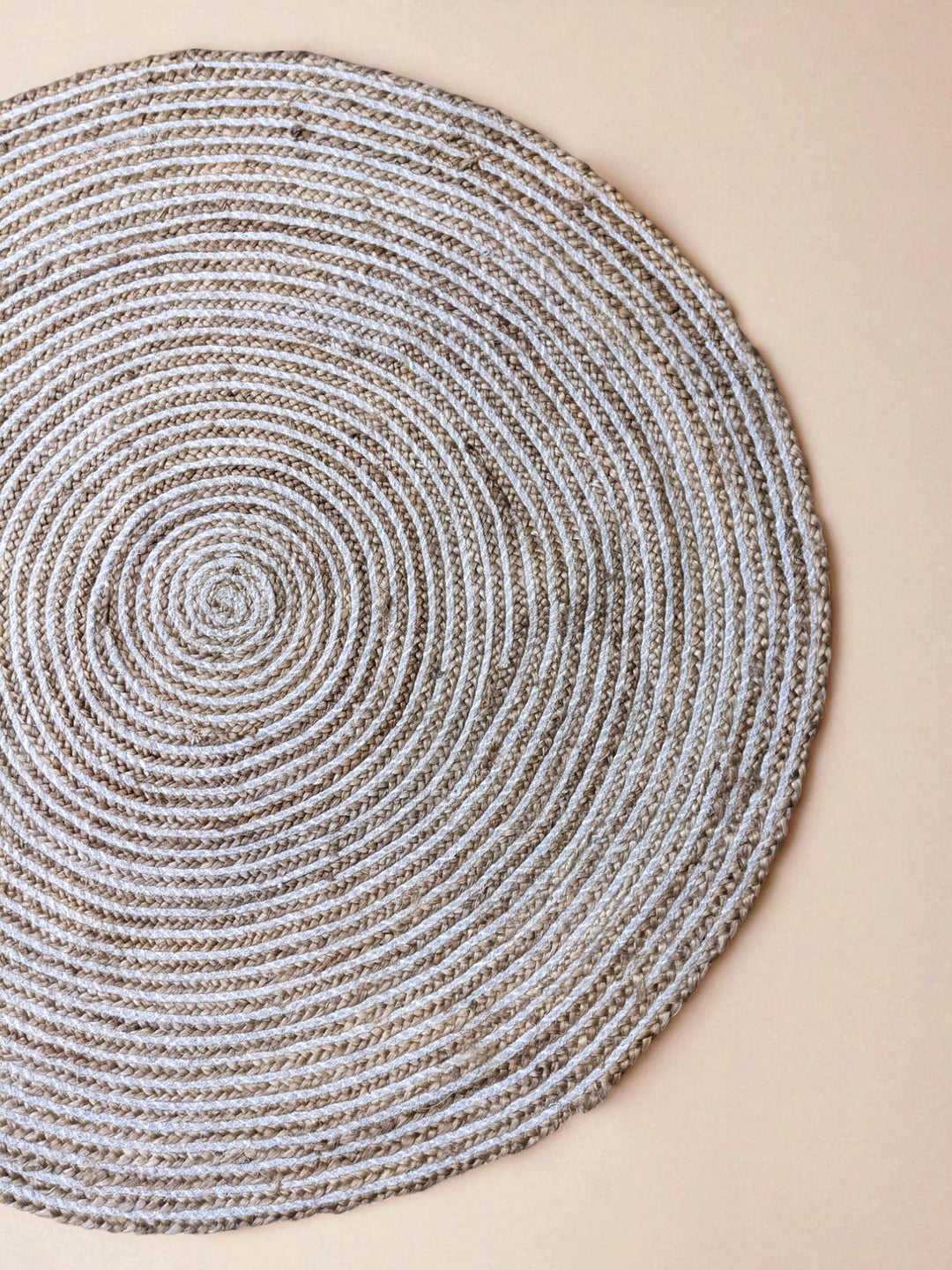 Chunky Natural Jute Rug - Size: 4 x 4