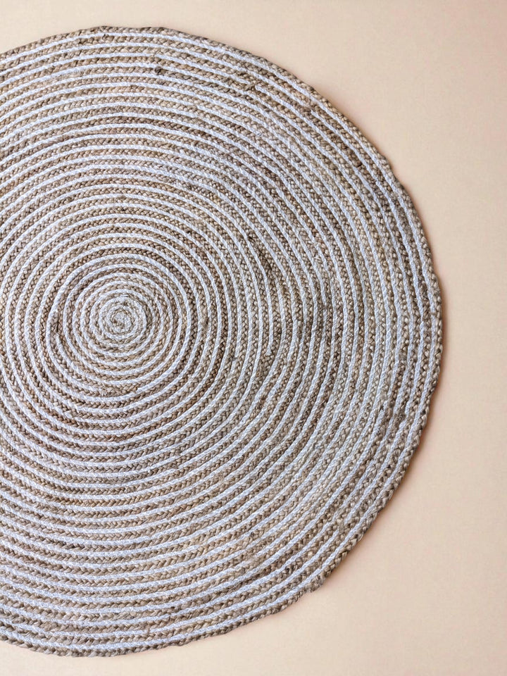 Chunky Natural Jute Rug - Size: 4 x 4