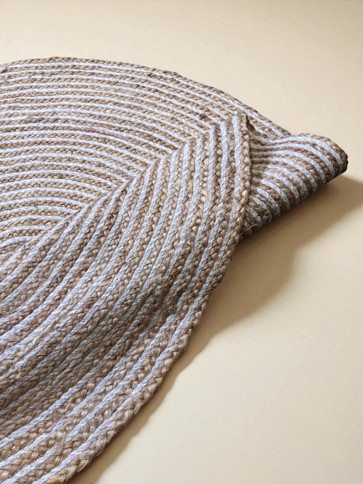 Chunky Natural Jute Rug - Size: 4 x 4