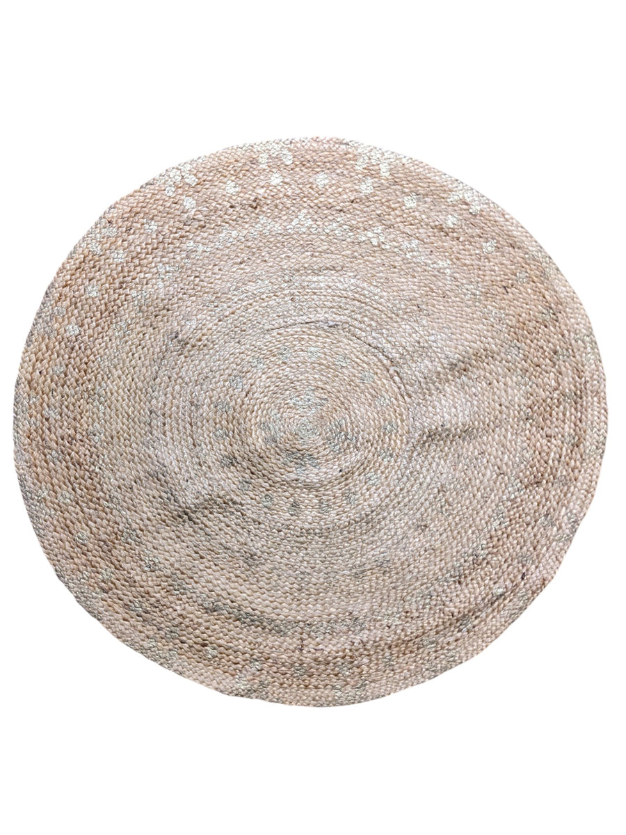 Chunky Natural Jute Rug - Size: 3.9 x 3.9