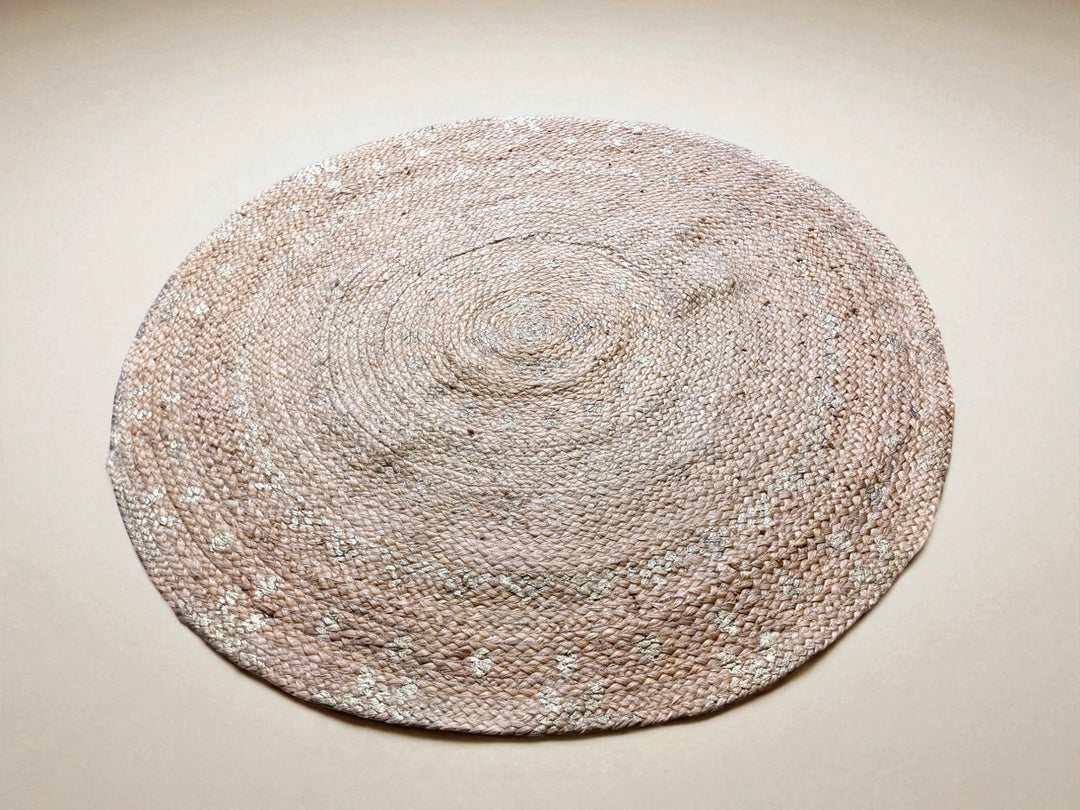 Chunky Natural Jute Rug - Size: 3.9 x 3.9