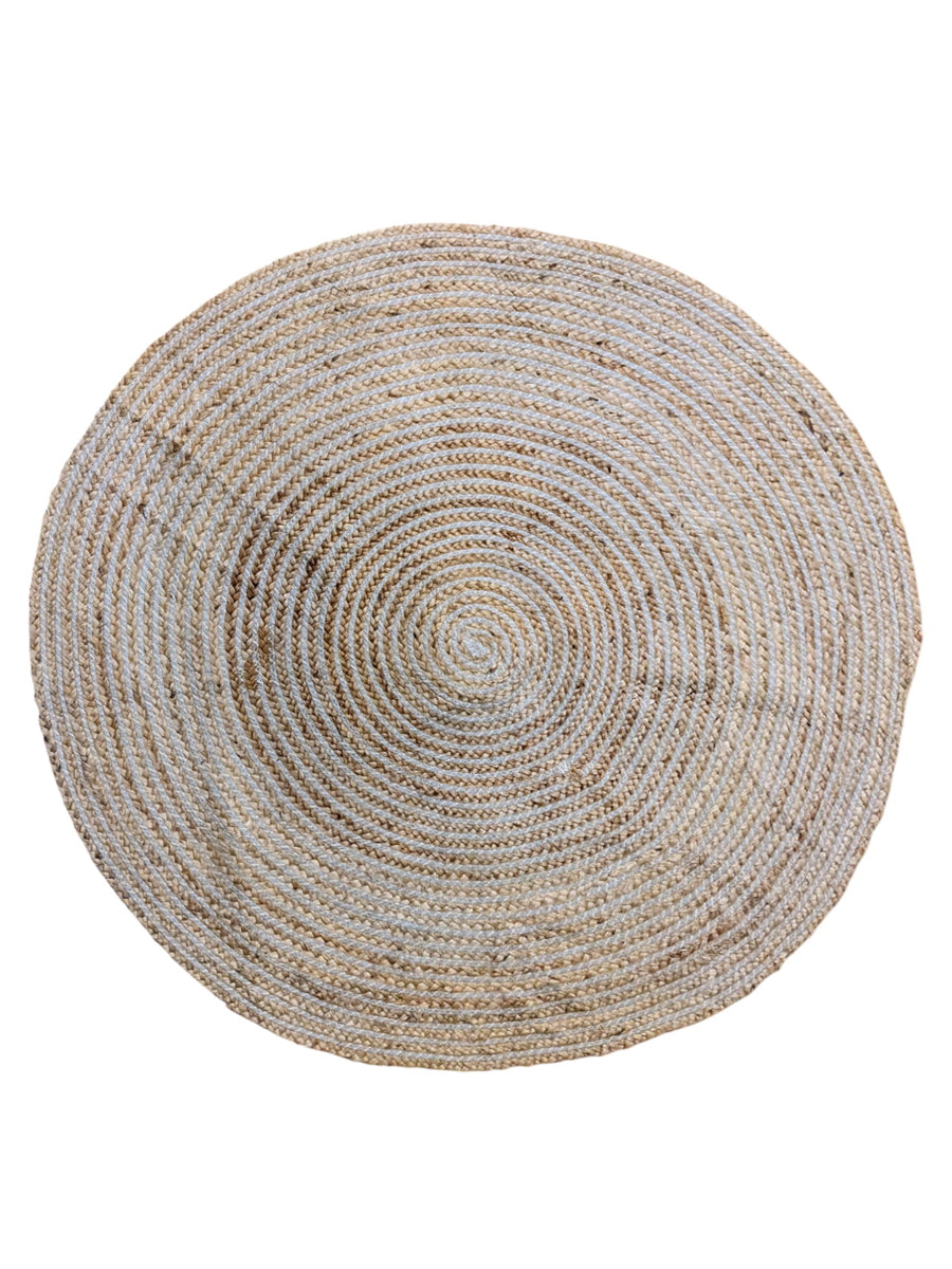 Chunky Natural Jute Rug - Size: 4 x 4