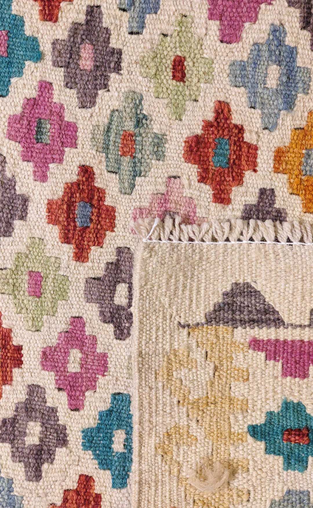 Afghanistan Kilim Rug - Size: 3.3 × 2.1