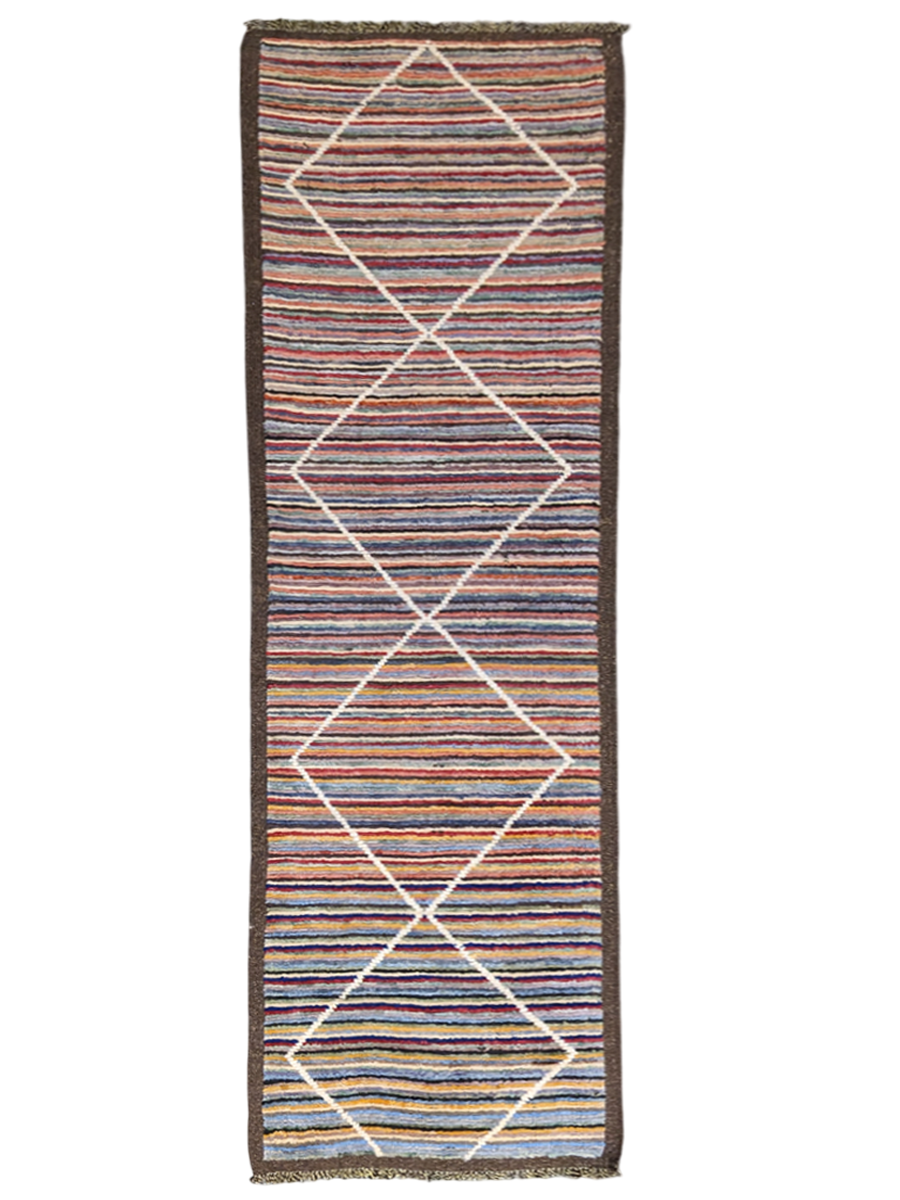 Moroccan Modern Runner - Size: 10.4 x 3