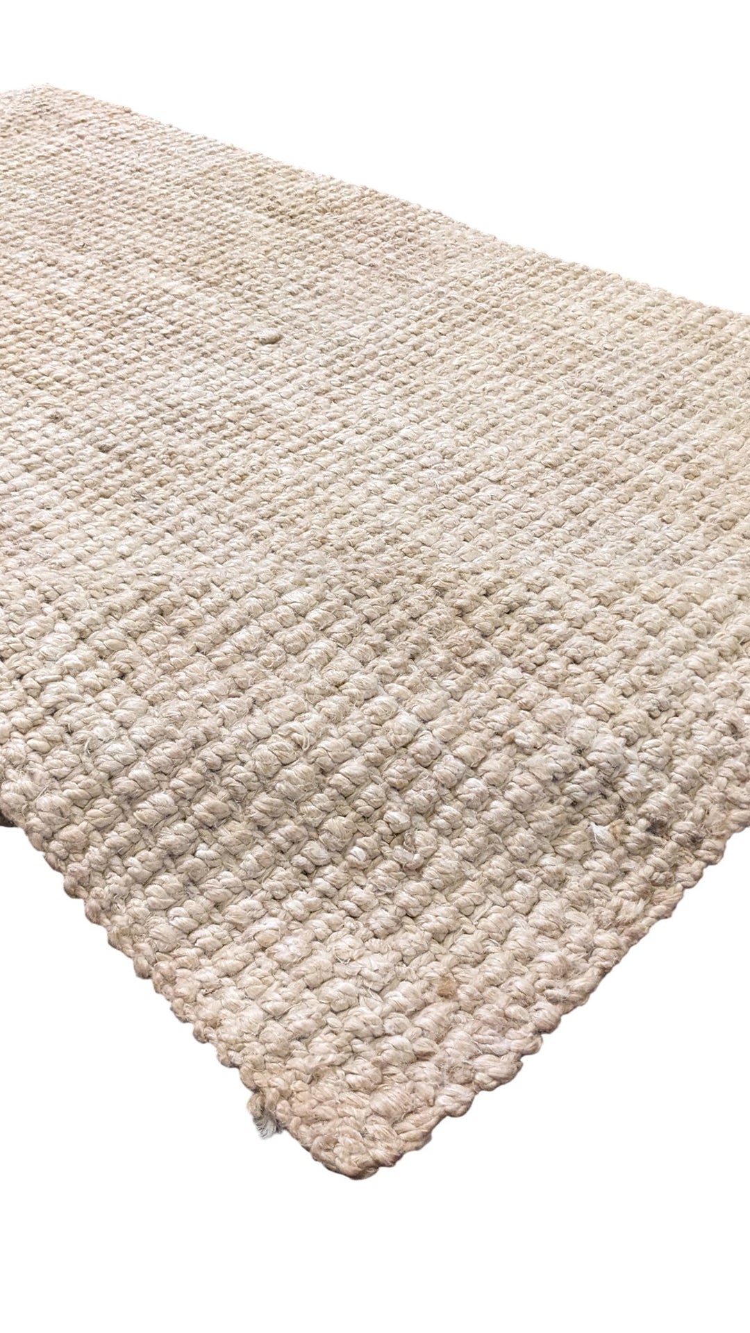 Chunky Natural Jute Runner - Size: 5.10 x 3.9