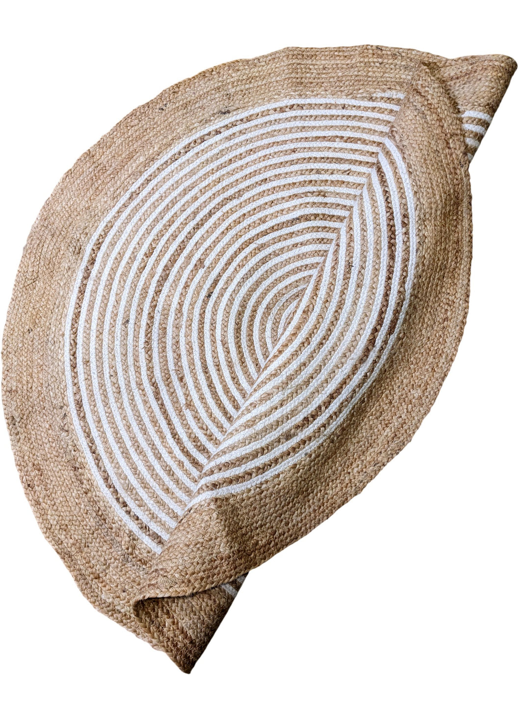 Braided Natural Round Jute Rug - Size: 3.11 x 3.11