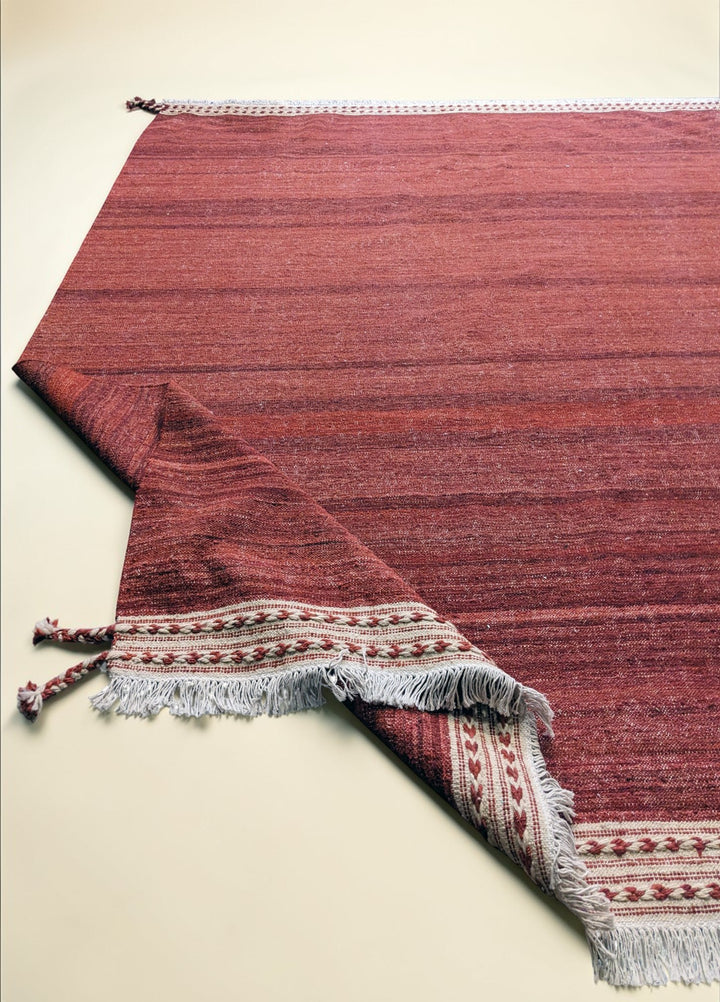 Modern Flatweave Wool Rug - Size: 10.3 x 8.5
