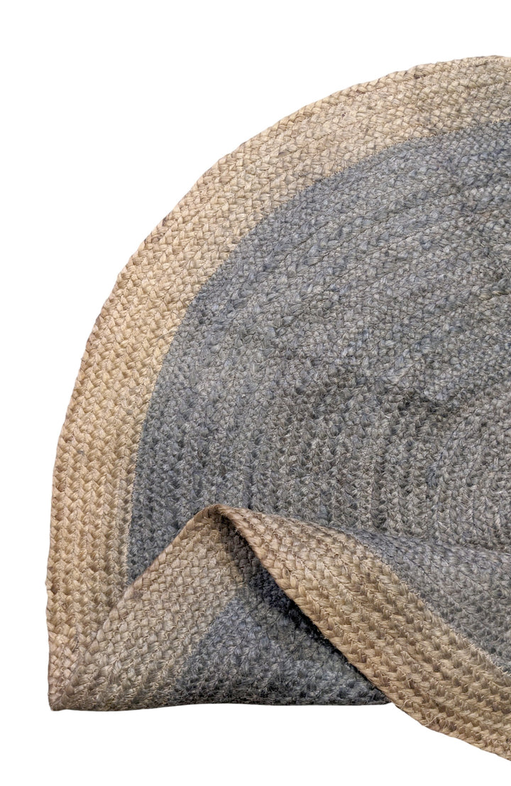 Braided Natural Round Jute Rug - Size: 4 x 4