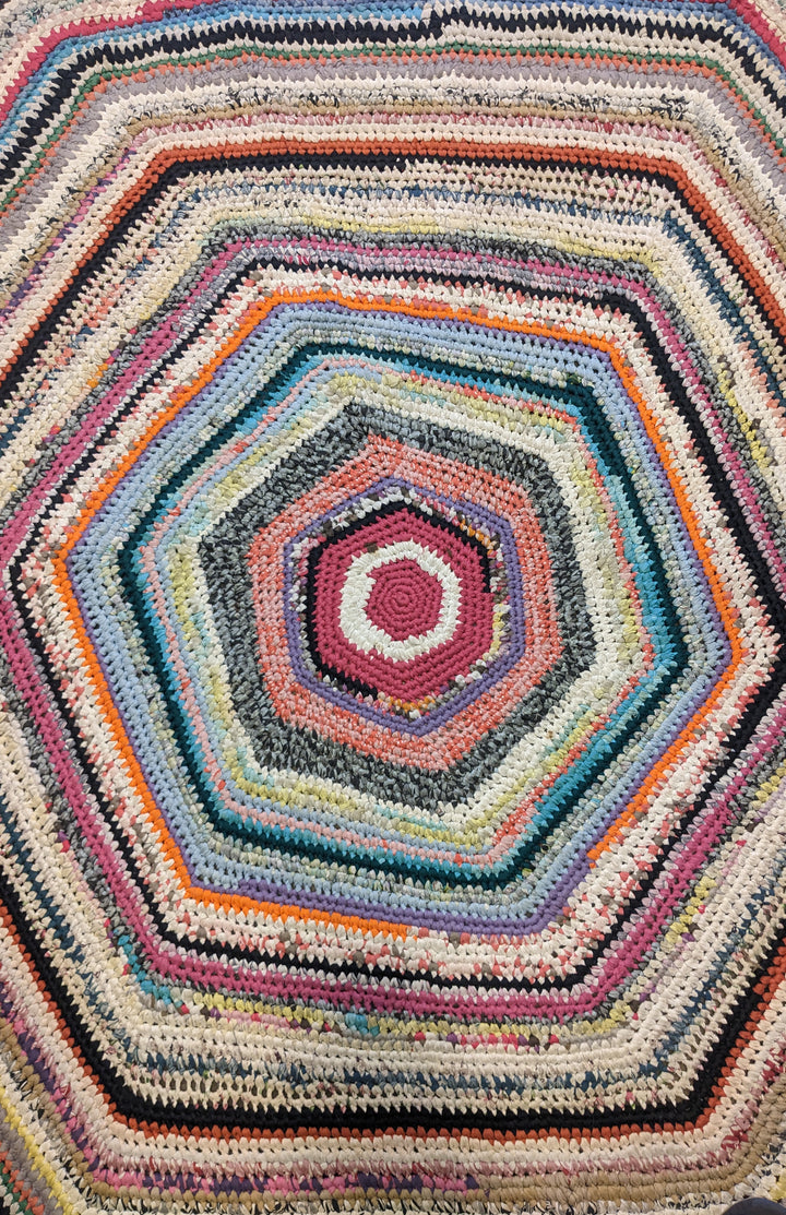 Cotton Modern Flatweave Rug - Size: 8 x 8