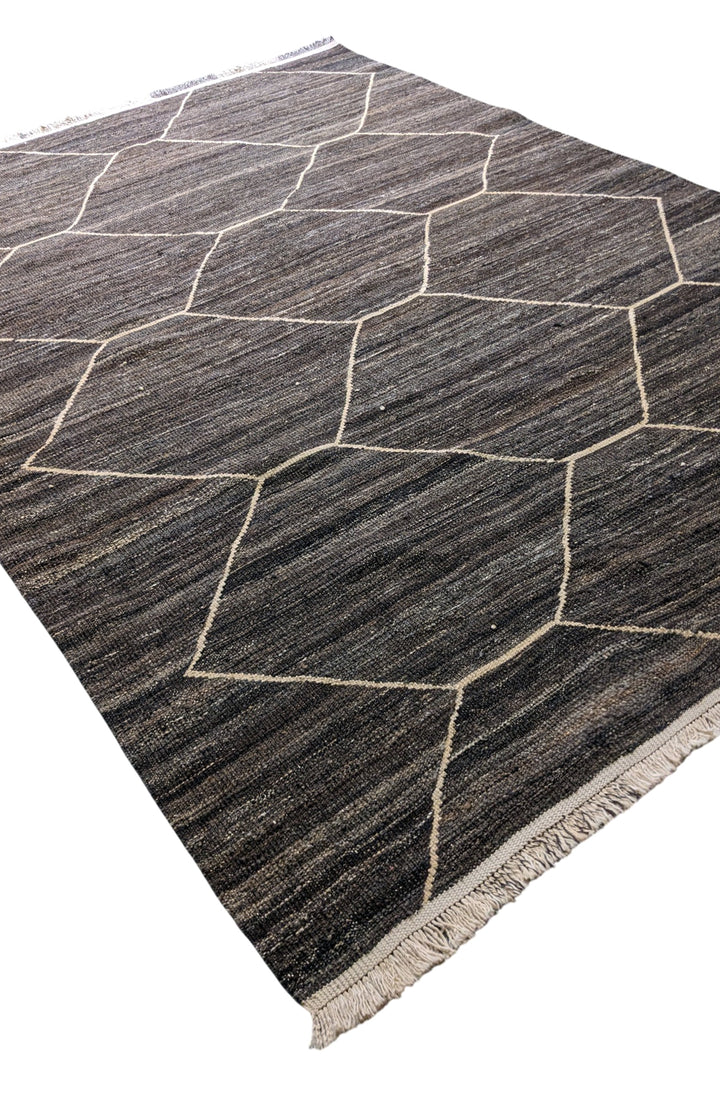 Moroccan Flatweave Rug - Size: 10.7 x 8.2