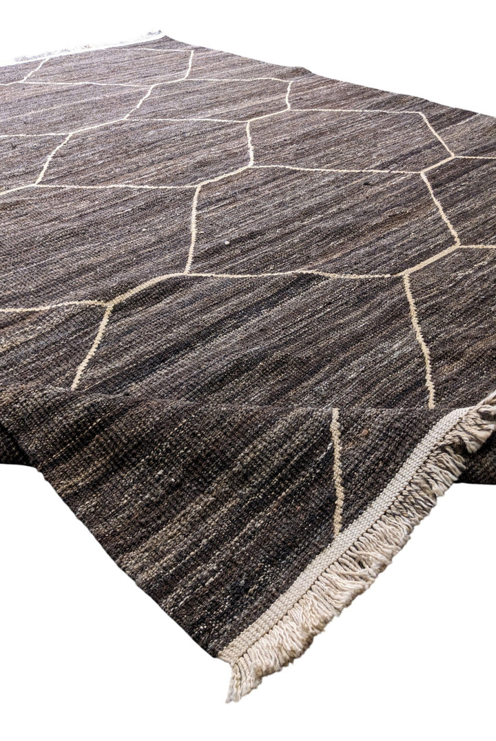 Moroccan Flatweave Rug - Size: 10.7 x 8.2