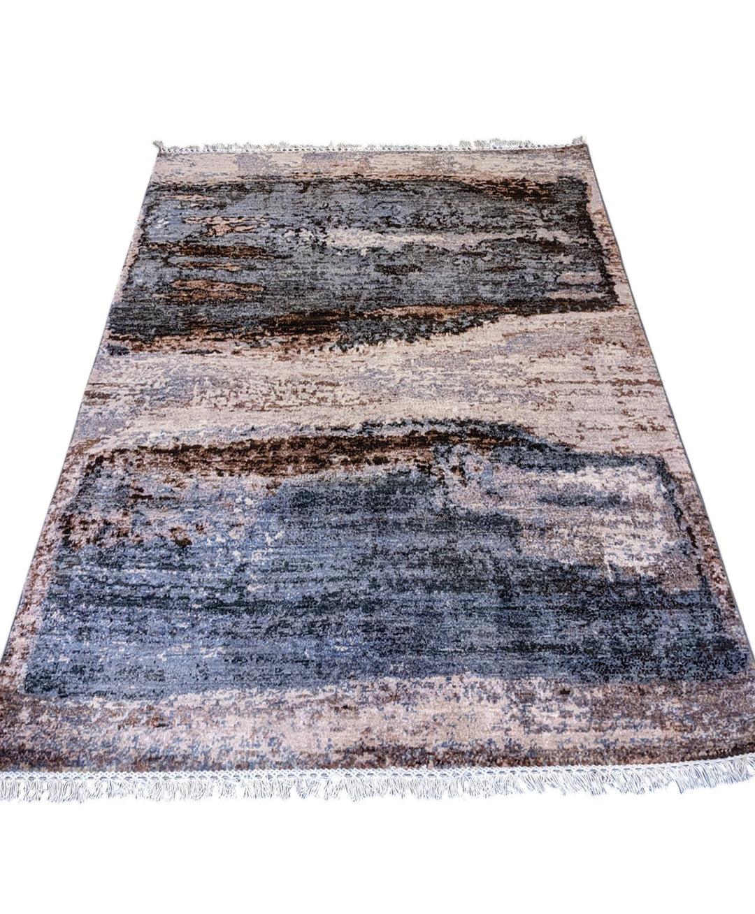 Modern Chobi Silk & Wool Rug - Size: 6 x 4.2