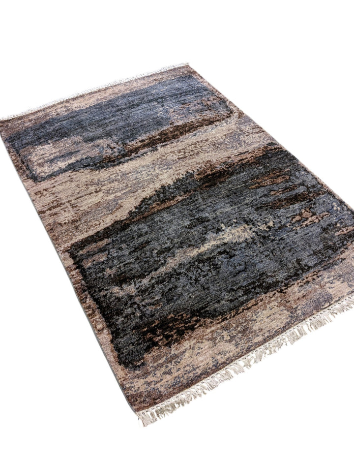 Modern Chobi Silk & Wool Rug - Size: 6 x 4.2