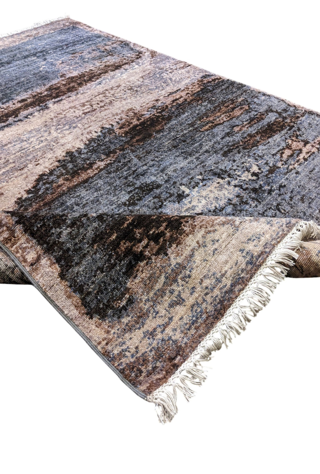Modern Chobi Silk & Wool Rug - Size: 6 x 4.2