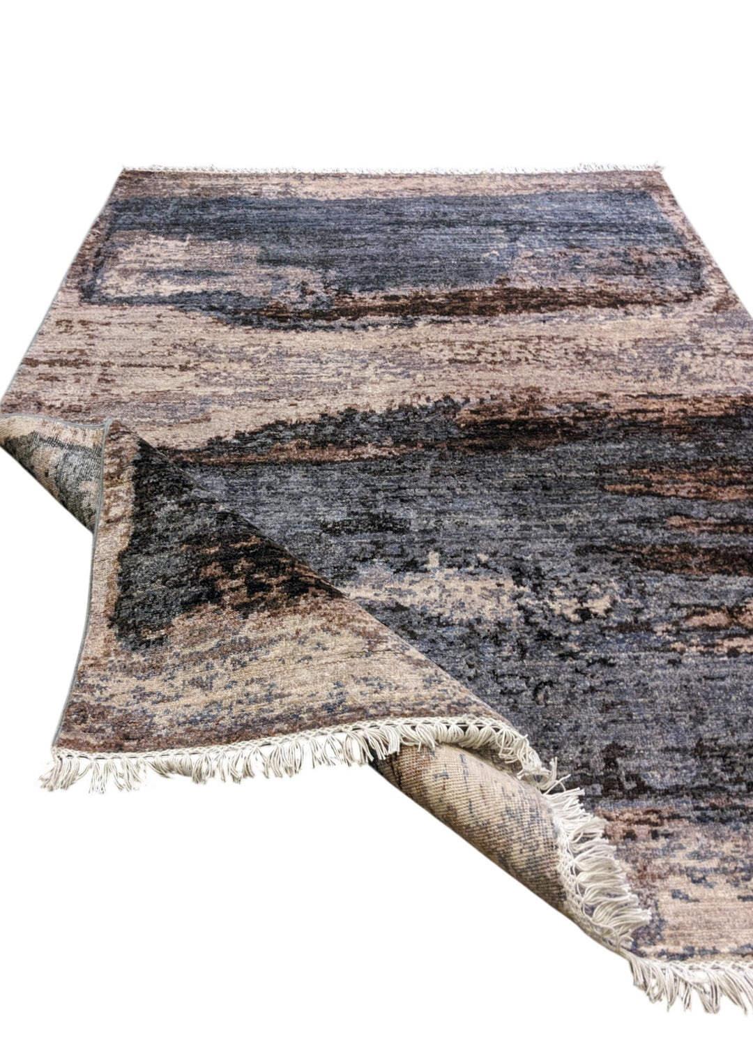 Modern Chobi Silk & Wool Rug - Size: 6 x 4.2